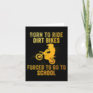 Carte Drôle Dirt Vélo Art Pour Garçons Filles Motocross 