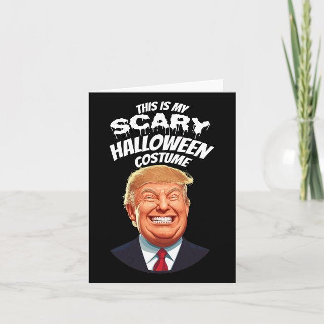 Carte Drôle Donald Trump Effrayant Halloween Gag Préside (Devant)