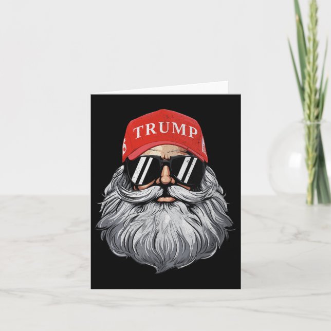 Carte Drôle Donald Trump Fête de Noël du Père Noël 4 (Devant)