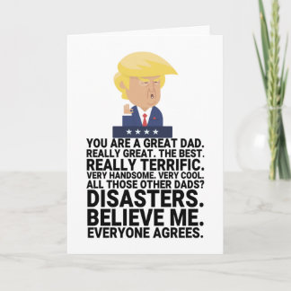 Carte Drôle Donald Trump Fête des pères