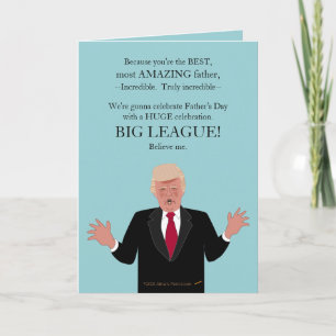 Carte Drôle Donald Trump Fête des pères joyeuse sur mesu