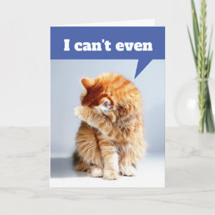 Carte Drôle Drama Chat - Je ne peux même pas Anniversair