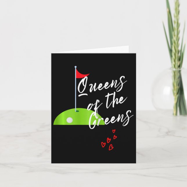 Carte Drôle Drôle Dames Golf Verts Femmes Reines Aimer G (Devant)