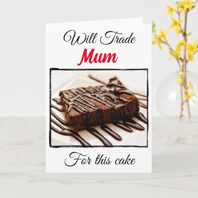 Carte Drôle Échangera Contre : Maman (Fleur jaune)