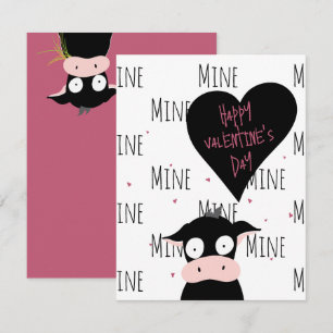 Carte Drôle et Mignon "Que Moooooo" Jeu de Mots sur les 