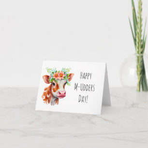 Carte drôle et mignonne de la fête des mères avec 