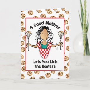 Carte Drôle Ethnic Black Hair Cartoon Fête des Mères