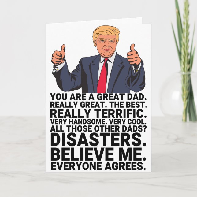 Carte Drôle Fête des pères de Trump (Devant)
