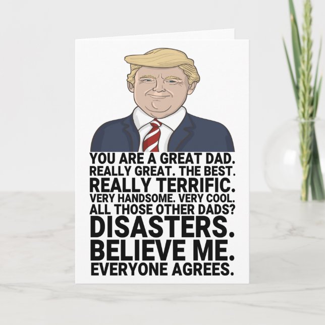 Carte Drôle Fête des pères de Trump (Devant)