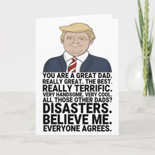 Carte Drôle Fête des pères de Trump