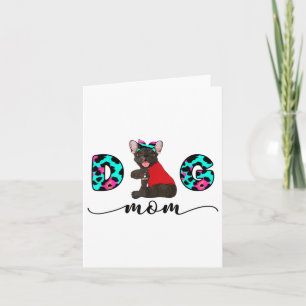 Carte Drôle Français Bulldog Tattoo Je t'aime Chien Mama