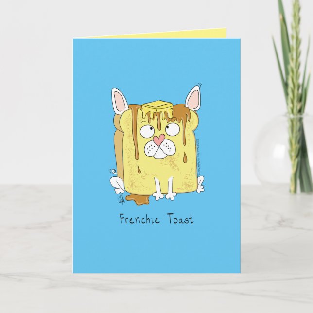 Carte Drôle French Bulldog Frenchie mignon Dessin de chi (Devant)
