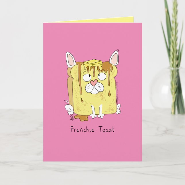 Carte Drôle French Bulldog Frenchie mignon Dessin de chi (Devant)