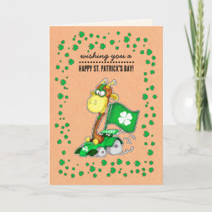 Carte Drôle Giraffe Kraft Papier St. Patrick's Day Custo