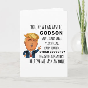 Carte Drôle Godson Birthday Meilleur cadeau