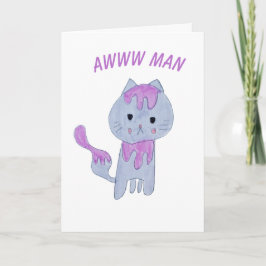 Carte Drôle Grump Cat Cartoon Anniversaire Merci