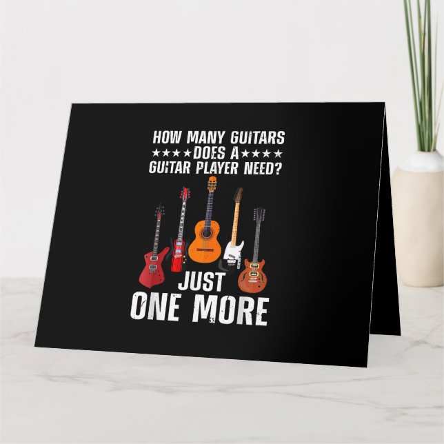 Carte Drôle Guitare Joueuse Art Pour Hommes Femmes Guita (Devant)