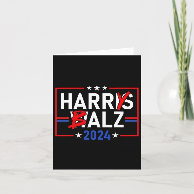 Carte Drôle Harris W 24 Harry B 2024 Mème Démocrates Vo (Devant)