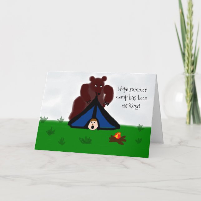 Carte Drôle "Hope you're have fun at Camp" Salutation Ca (Devant)