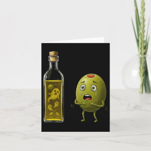 Carte Drôle Huile d'olive fantôme Horreur Humour Hallowe