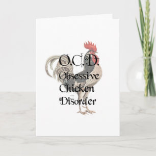 Carte Drôle humoristique OCD Obsessionnel Trouble du pou