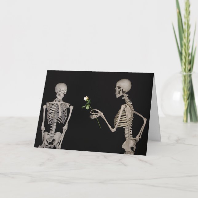 Carte drôle impaire squelettique idiote de (Devant)