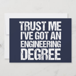 Carte Drôle Ingénieur Diplôme Ingénieur