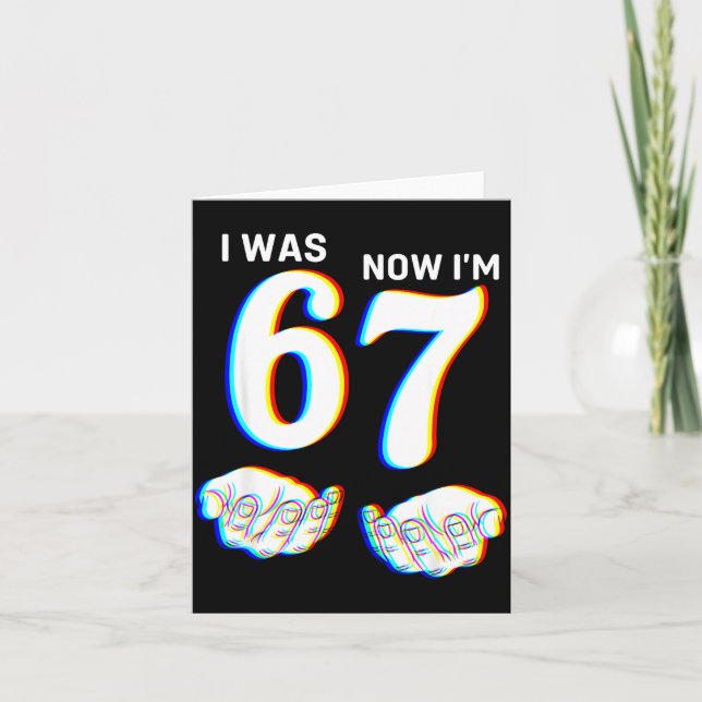 Carte Drôle J'avais 6 ans Maintenant J'ai 7 ans Six Sept (Devant)