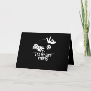 Carte Drôle Je Fais Mes Propres Têtes Cool Moto Cadeaux 