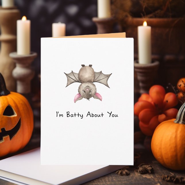 Carte Drôle Je suis Batty à propos de toi Halloween Wate (Créateur téléchargé)