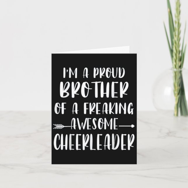 Carte Drôle Je Suis Un Frère De Cheer Proud D'Une Pom-Po (Devant)