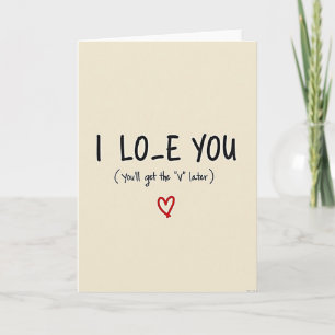 Carte drôle Je t'aime V plus tard