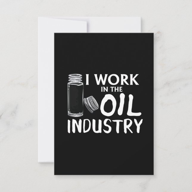Carte Drôle Je Travaille Dans L'Industrie Essentielle Du (Devant)