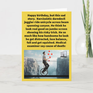 Carte Drôle Jeu de Jeu de Pun Vain Joyeux Anniversaire