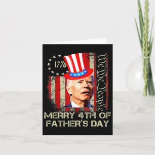 Carte Drôle Joe Biden 4 juillet Joyeux 4 père