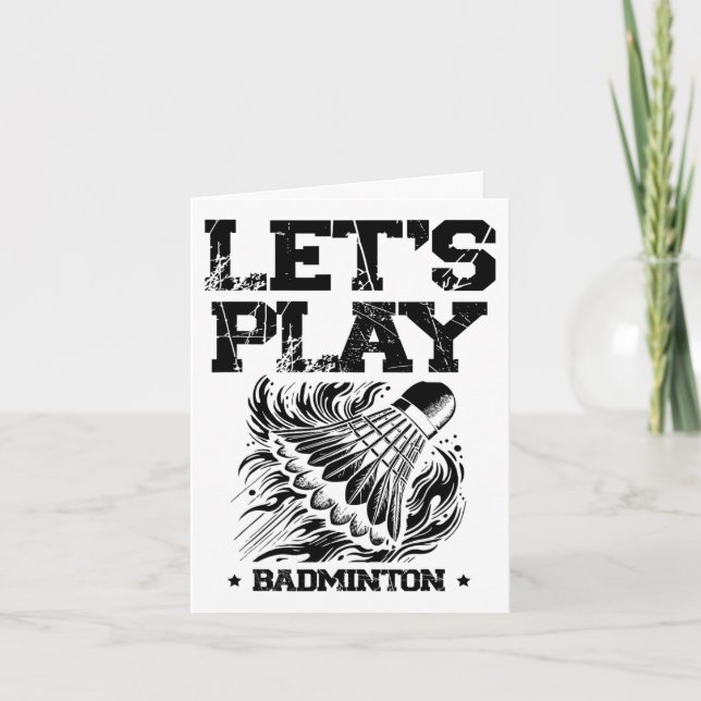 Carte Drôle Joueur Badminton Love Shuttle Design 23 (Devant)