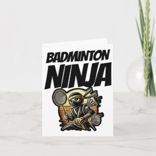 Carte Drôle Joueur Badminton Love Shuttle Design 26