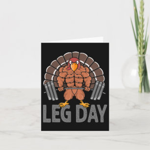 Carte Drôle Jour de la Jambe Thanksgiving Turquie DeadLe