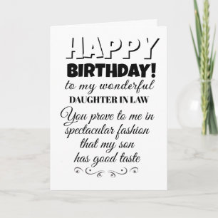 Carte drôle Joyeux anniversaire fille de voeux en droit