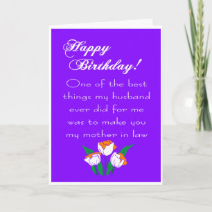 Carte drôle, joyeux anniversaire mère en droit