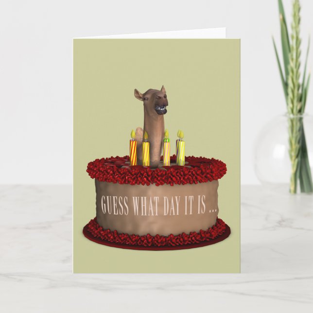 Carte Drôle Joyeux chameau d'anniversaire (Devant)