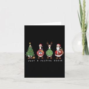 Carte Drôle Juste Un Joyeux Oie Père Noël Rennes Joyeux 