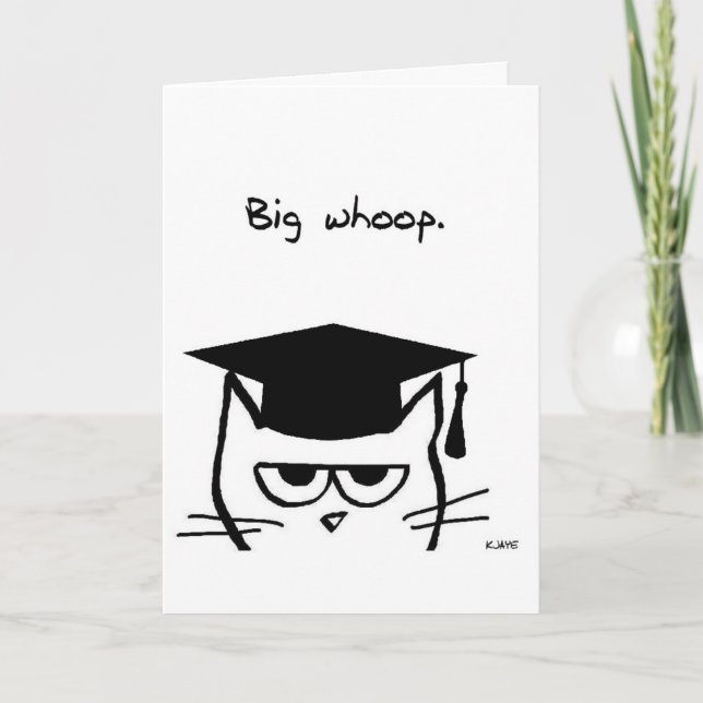 Carte Drôle - Le chat n'est pas impressionné (Devant)