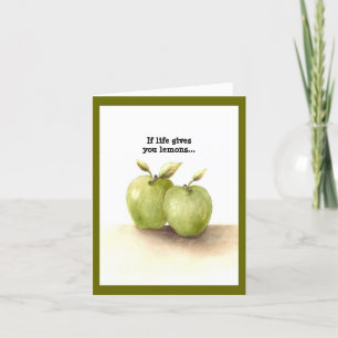 Carte Drôle Lil Green Pommes faisant la magie