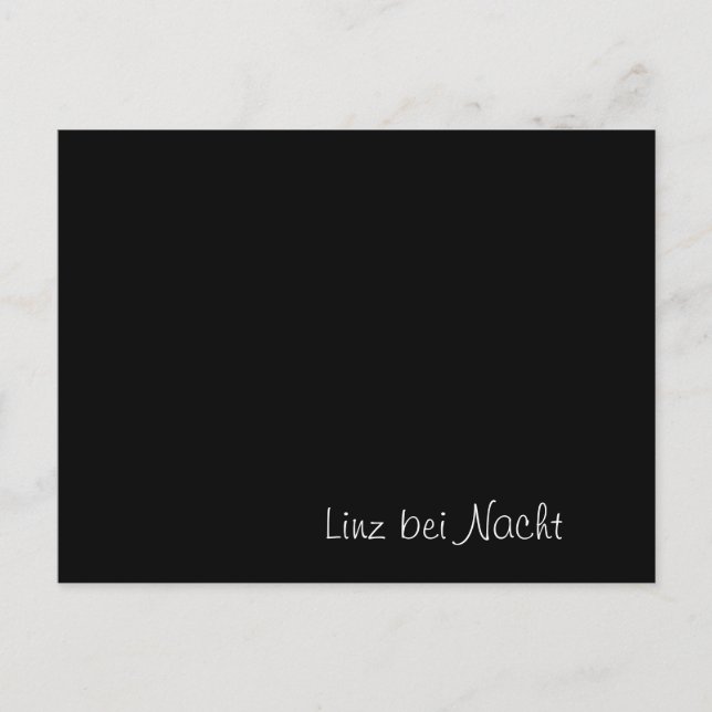 Carte drôle "Linz bei Nacht" (Devant)