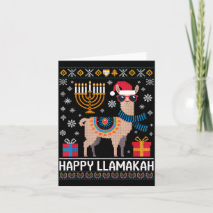 Carte Drole Llamakah Lama Heureux Avec Menorah 