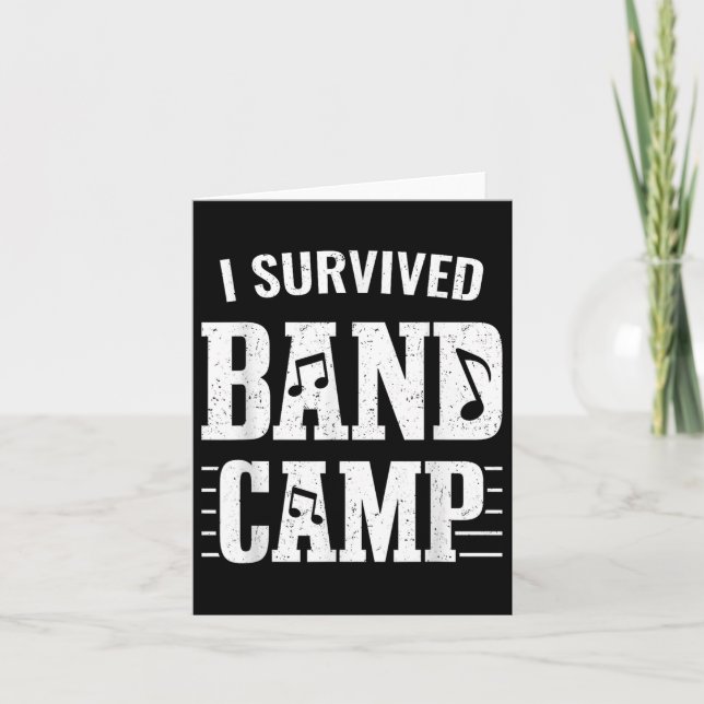 Carte Drôle Marching Band Cadeaux - I Survive Band Camp (Devant)