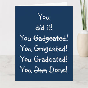 Carte Drôle Mauvaise orthographe Graduation Félicitation