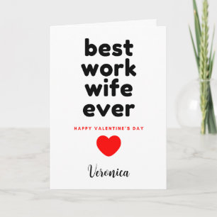 Carte Drôle meilleure femme de travail Valentine's Day