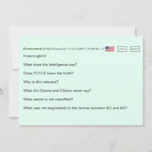 Carte Drôle Message Secret Conspiration en ligne Anniver